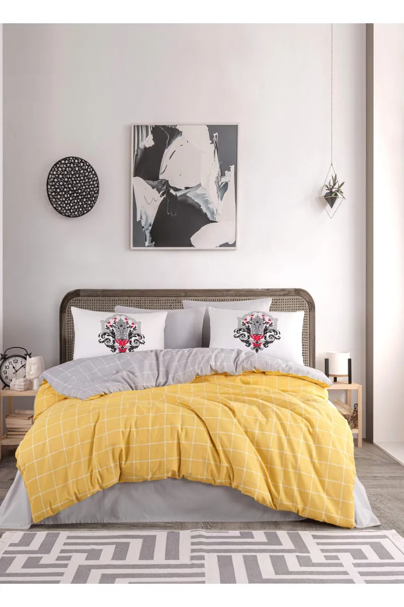 Newhome Trendy Colors Sarı Çift Kişilik Nevresi Takımı