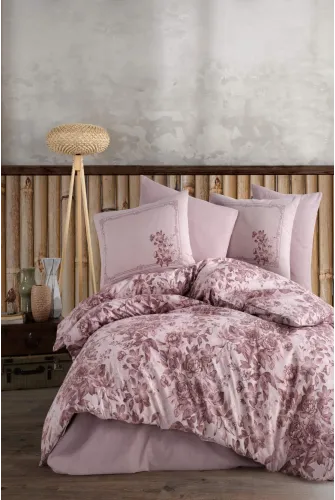 Ranforce Safrano Pembe Çift Kişilik Nevresim Takımı