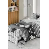 TARAFTAR TEK KİŞİLİK NEVRESİM SETİ SİYAH BEYAZ
