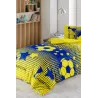 TARAFTAR TEK KİŞİLİK NEVRESİM SETİ SARI LACİVERT