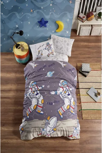Newhome Ranforce Astronot Tek Kişilik Nevresim Takımı