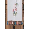 Flamingo Nakışlı Püsküllü 3 lü El Ve Yüz Havlusu