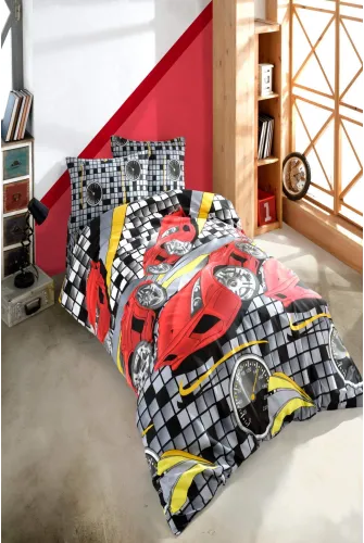 Newhome SPEED/KIRMIZI TEK Kişilik Nevresim Takımı